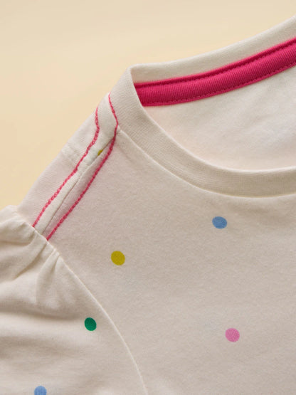 Joules Astra T-Shirt in White Dog