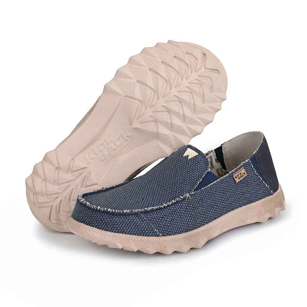 Kick Back Couch Classic in Navy Woven Canvas