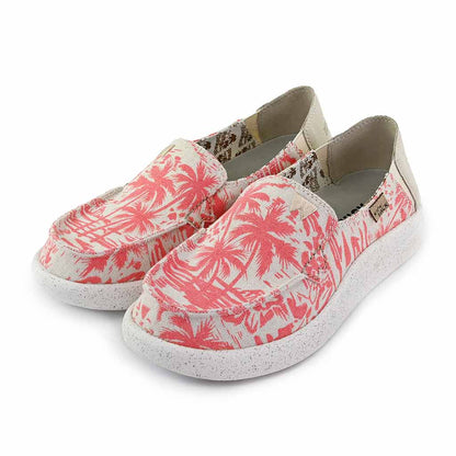 Kick Back Rizzo Linen Pink Beach Print