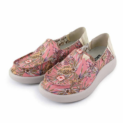Kick Back Rizzo Linen Hibiscus Print