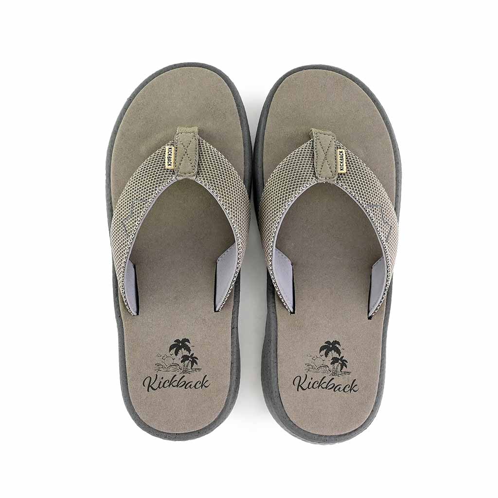 Kickback Koloa Flip Flops in Brown/Charcoal