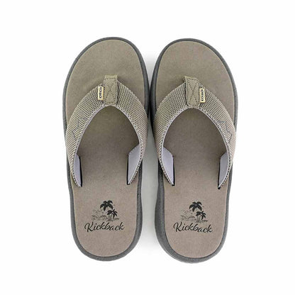 Kickback Koloa Flip Flops in Brown/Charcoal