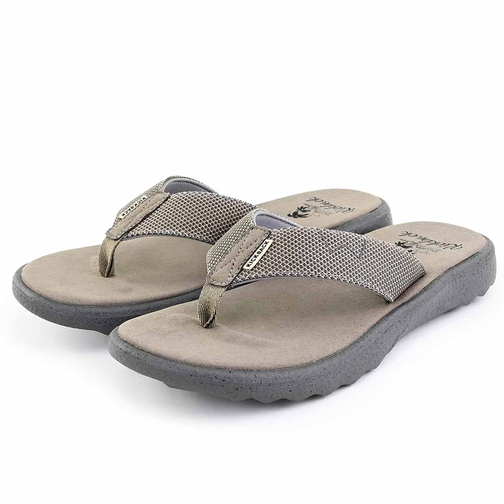 Kickback Koloa Flip Flops in Brown/Charcoal