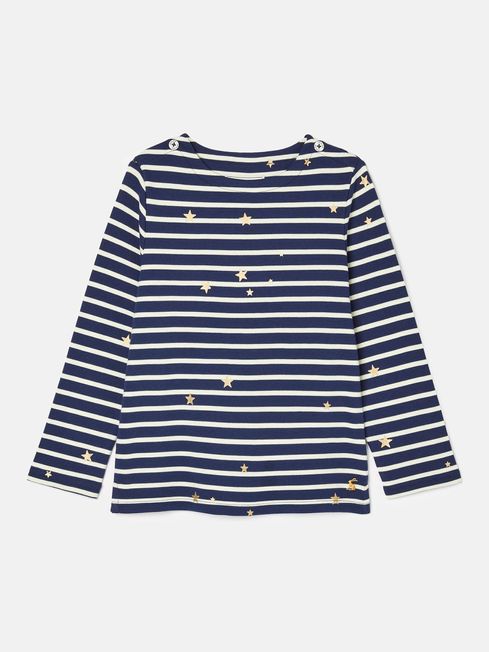 Joules Girls' Harbour Navy Blue Long Sleeve Top