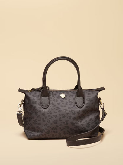 Joules Mini Crossbody Handbag in Chocolate Brown Leopard