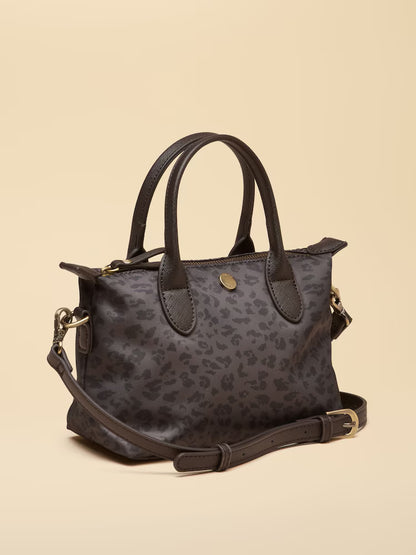 Joules Mini Crossbody Handbag in Chocolate Brown Leopard