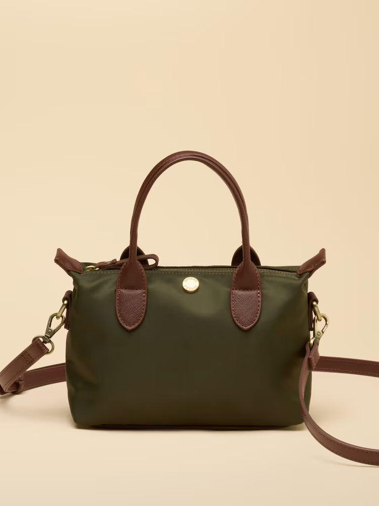 Joules Mini Crossbody Handbag in Khaki Green