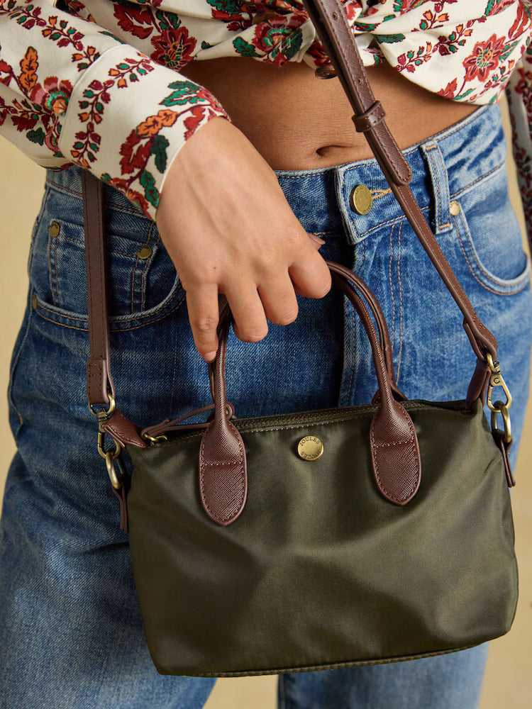Joules Mini Crossbody Handbag in Khaki Green