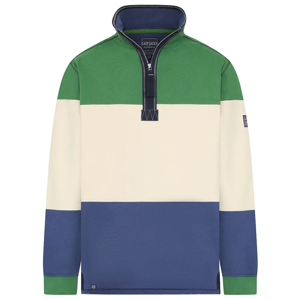 Lazy Jacks Colour Block Sweatshirt in Fairway