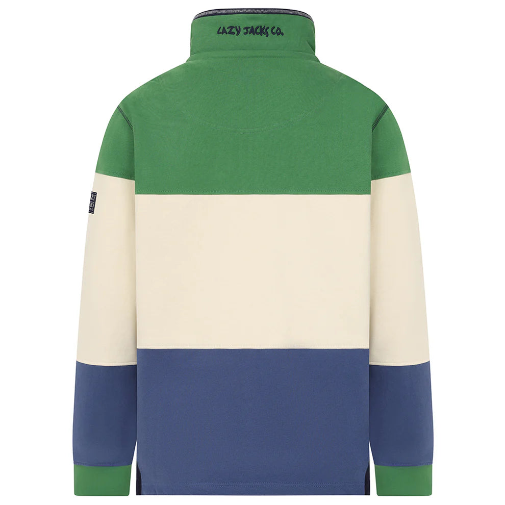Lazy Jacks Colour Block Sweatshirt in Fairway