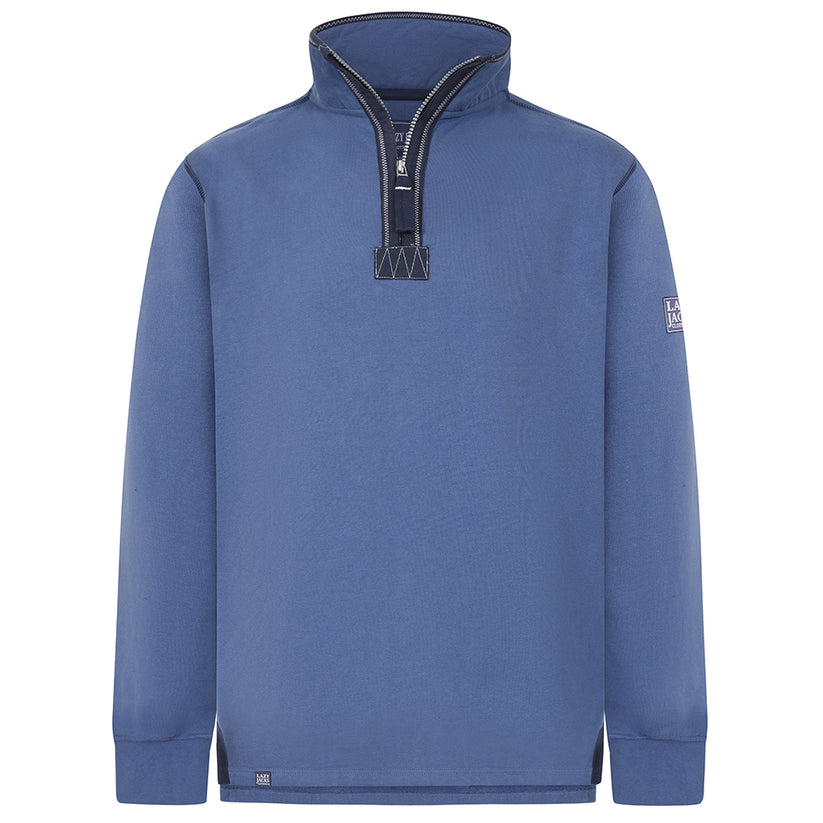 Lazy Jacks 1/4 Zip Sweatshirt in Denim