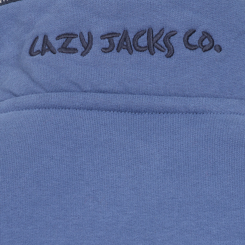 Lazy Jacks 1/4 Zip Sweatshirt in Denim