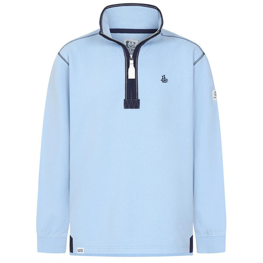 Lazy Jacks 1/4 Zip Plain Sweatshirt LJ40 in Sky