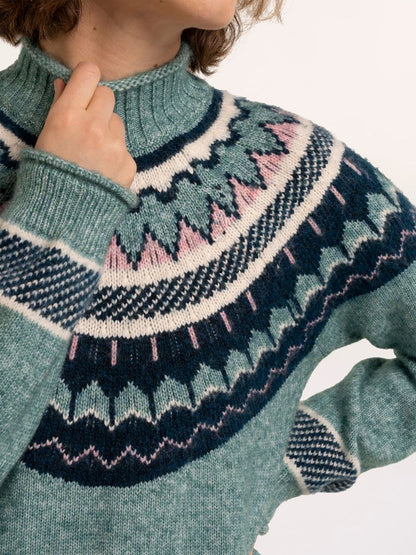Brakeburn Alma Fairisle Knited Roll Neck Jumper
