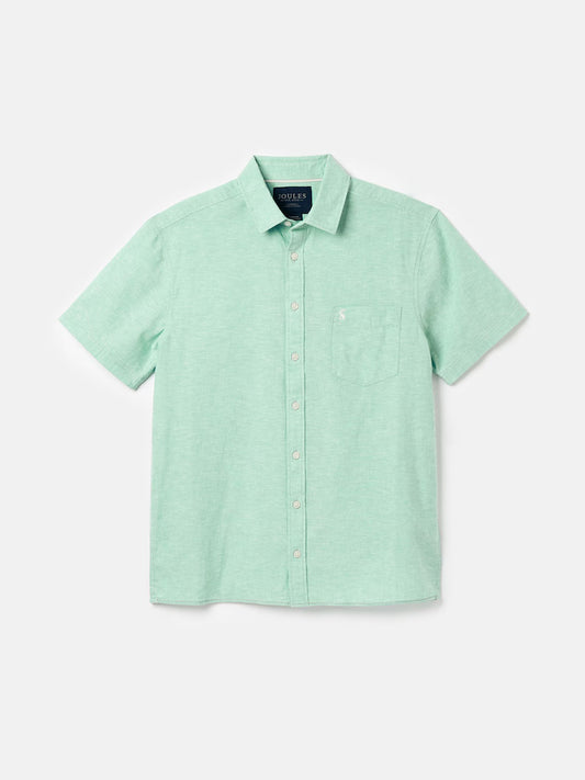 Joules Linen Blend Shirt in Aqua