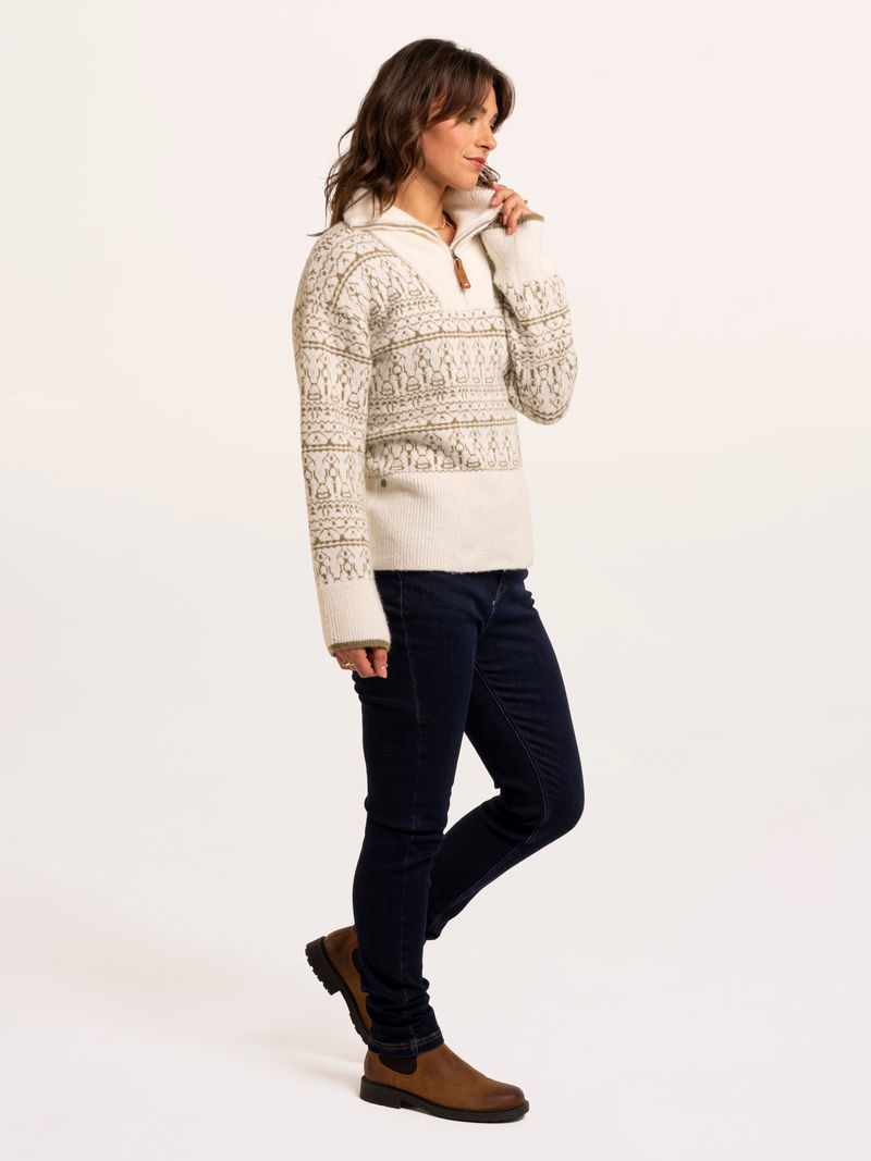 Brakeburn Ingrid Knitted Jacquard 1/4 Zip Jumper