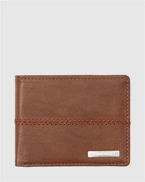 Quiksilver Stitchy 3 Wallet in Brown-M