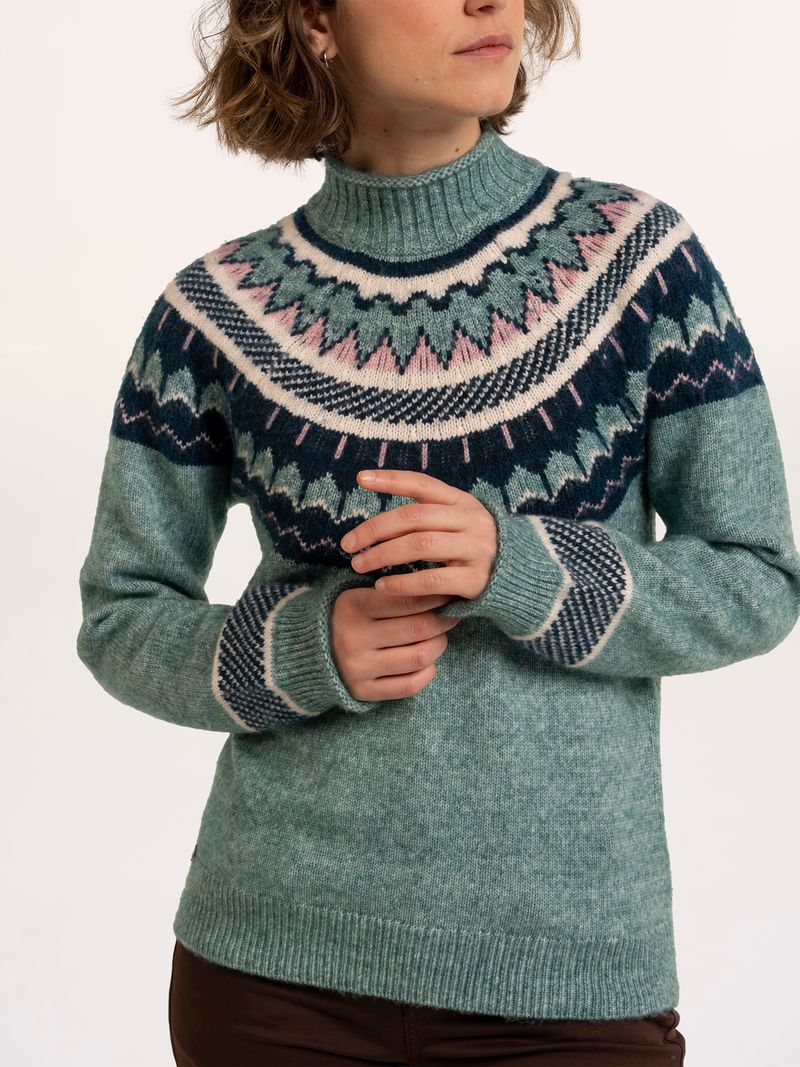 Brakeburn Alma Fairisle Knited Roll Neck Jumper