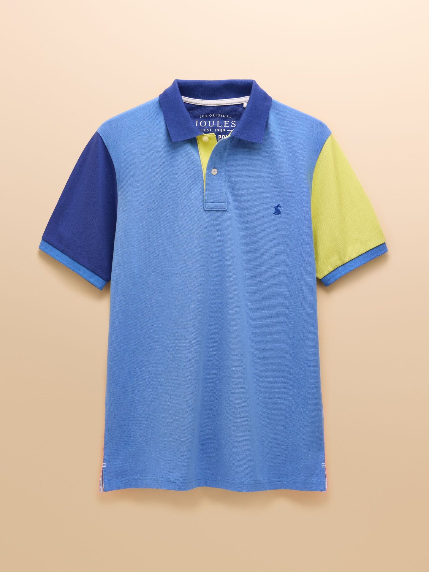 Joules Woody Colour Block Polo in Blue