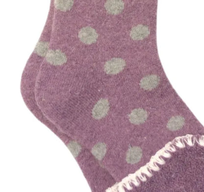 Jess and Lou Lavender Cuff Cosy Socks
