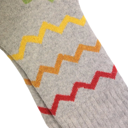 Jess and Lou Grey Zig Zag Cosy Socks