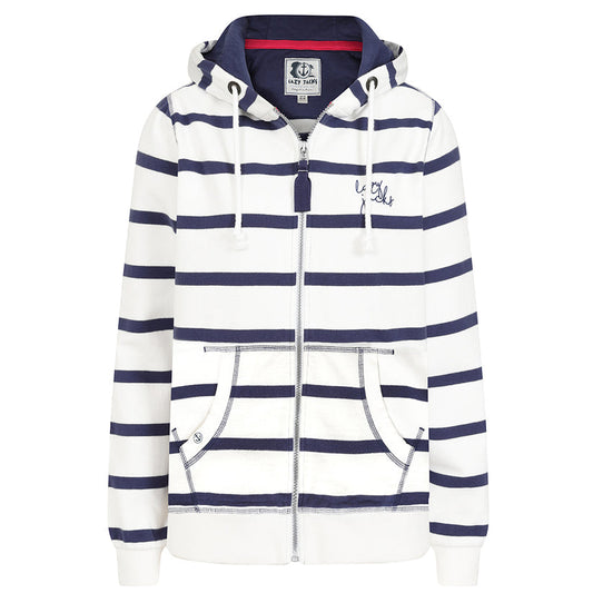 Lazy Jacks Striped Full Zip Hoody in Twilights