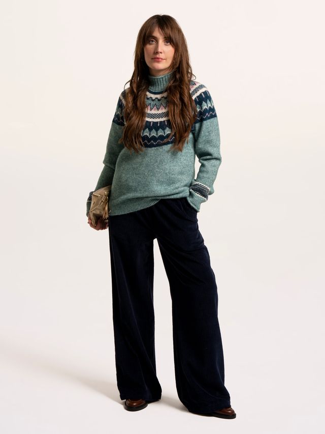 Brakeburn Alma Fairisle Knited Roll Neck Jumper