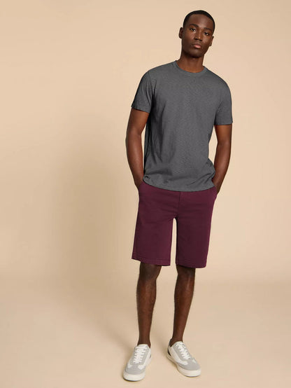 White Stuff Sutton Chino Shorts in Dark Plum