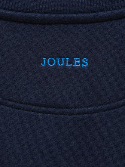 Joules Hudson Boys Navy Dino Applique Sweatshirt