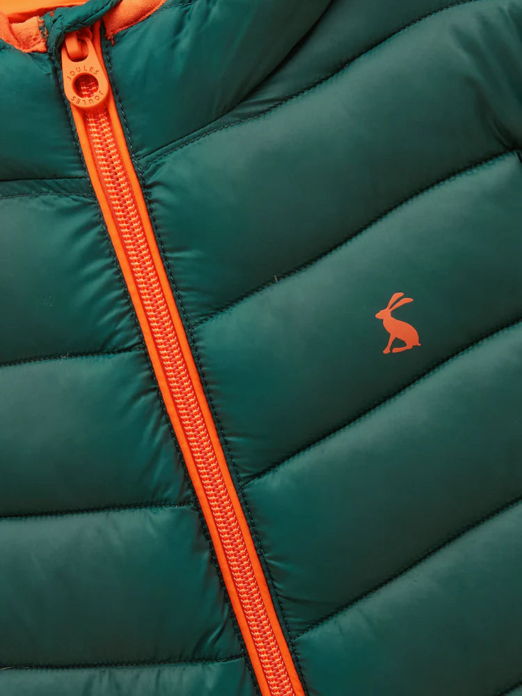 Joules Carin Boys Dark Green Showerproof Padded Coat