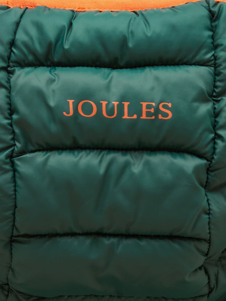 Joules Carin Boys Dark Green Showerproof Padded Coat