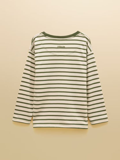 Joules Finlay Green Dino Long Sleeve Applique Tee