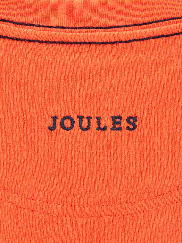 Joules Finlay Boys Orange Glow in The Dark Long Sleeve Tee