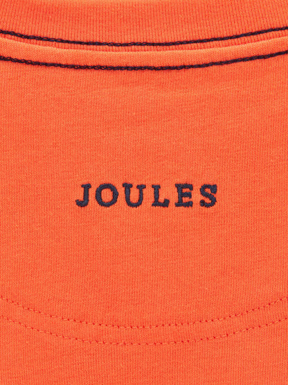 Joules Finlay Boys Orange Glow in The Dark Long Sleeve Tee