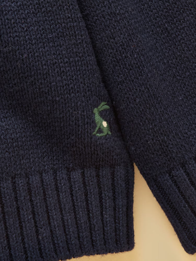 Jouls Intarsia Blue Knit Jumper