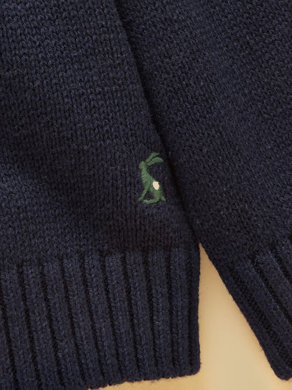 Jouls Intarsia Blue Knit Jumper