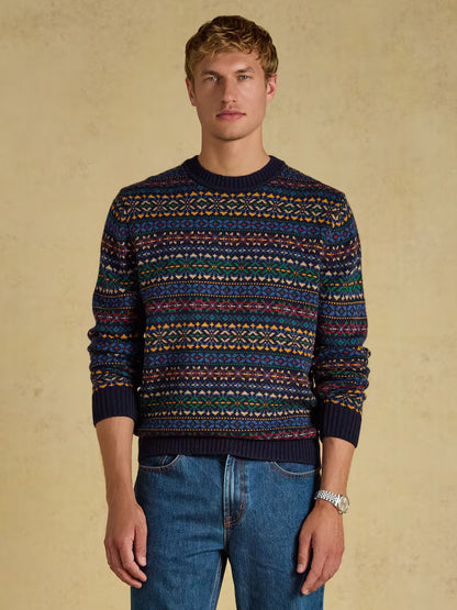 Joules Multi Fair Isle Crew Neck Jumper