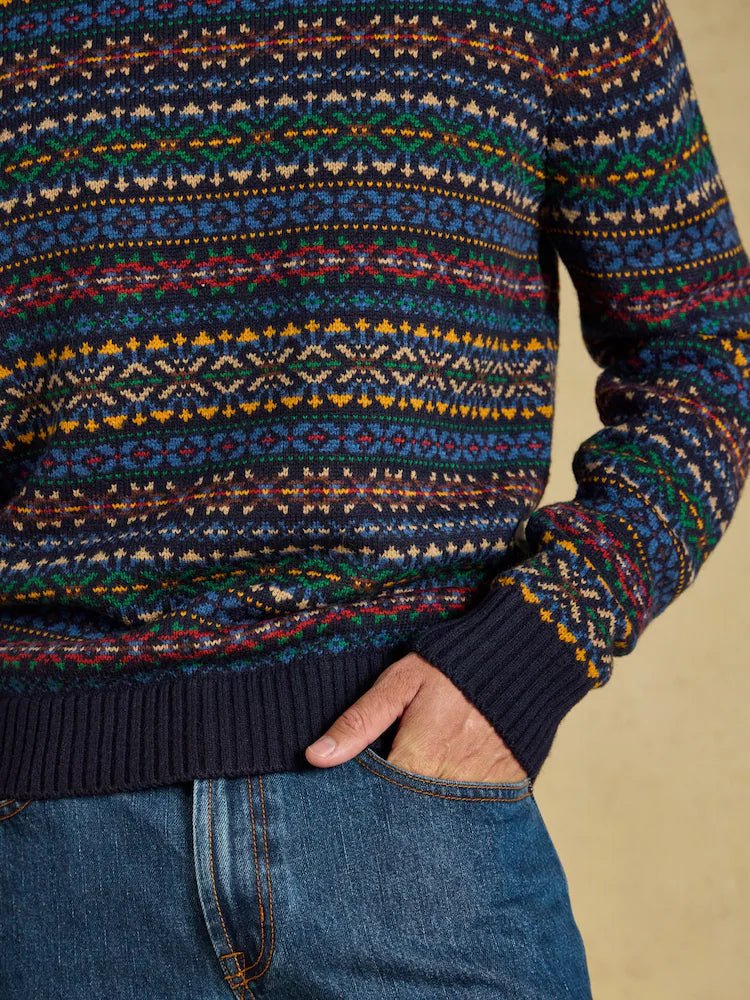Joules Multi Fair Isle Crew Neck Jumper