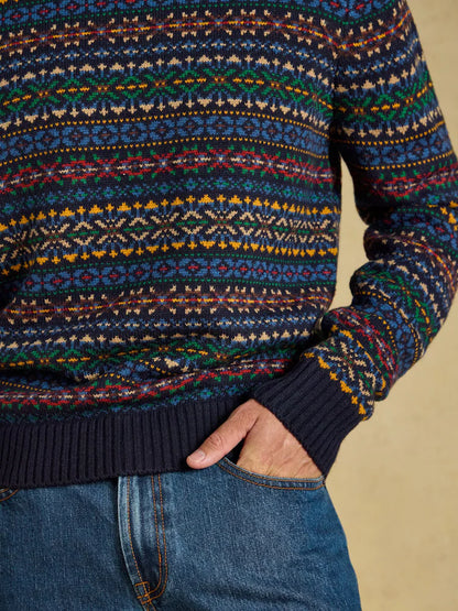 Joules Multi Fair Isle Crew Neck Jumper