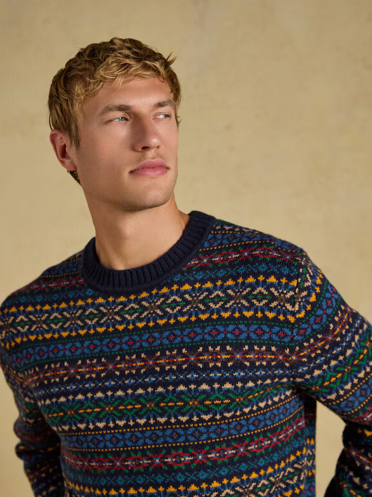 Joules Multi Fair Isle Crew Neck Jumper