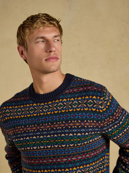 Joules Multi Fair Isle Crew Neck Jumper