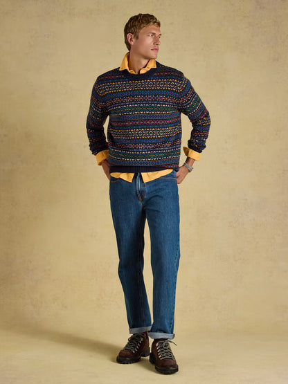 Joules Multi Fair Isle Crew Neck Jumper