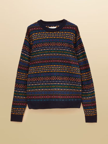 Joules Multi Fair Isle Crew Neck Jumper