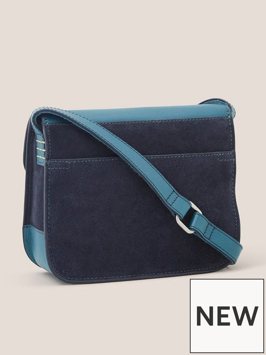 White Stuff Eve Leather Satchel in Teal