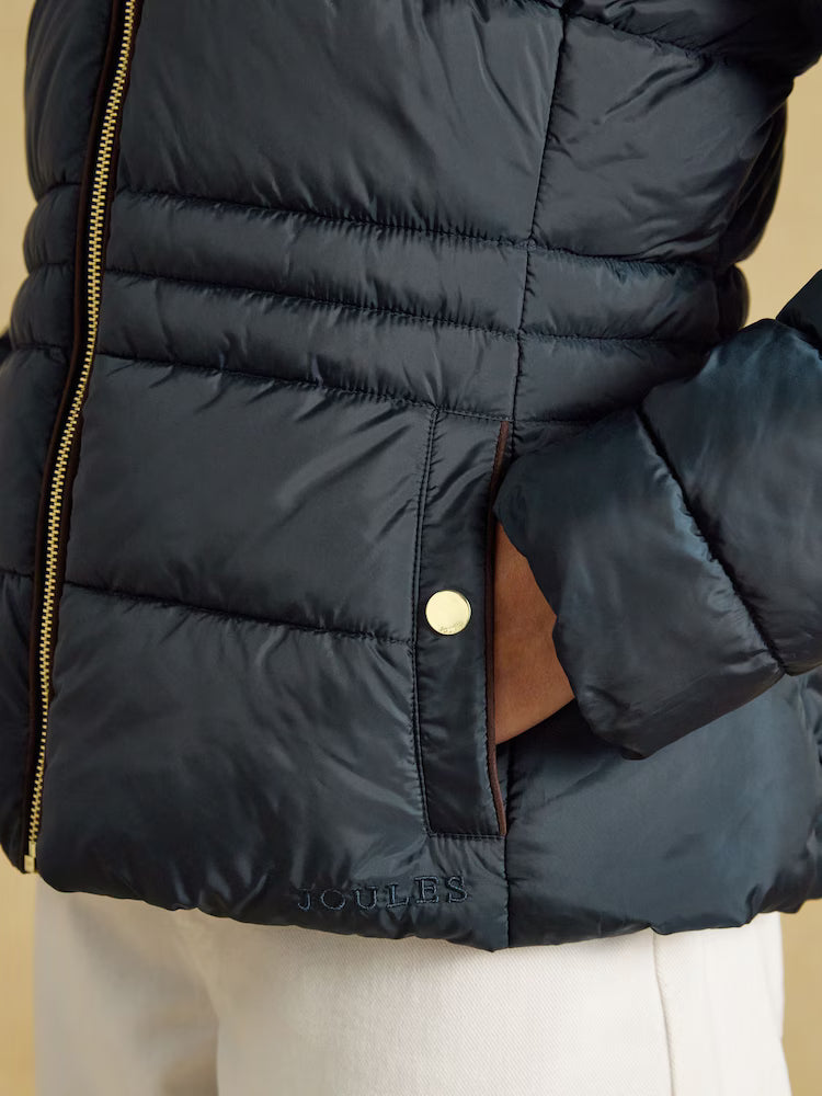 Joules Paddock Showerproof Padded Coat in Navy