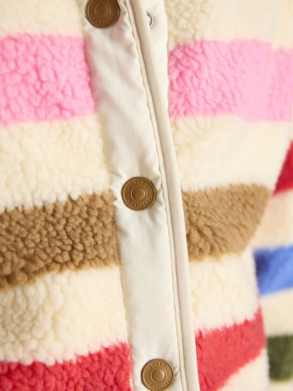 Joules Borg Fleece Multi Bright Jacket in Multi Bright