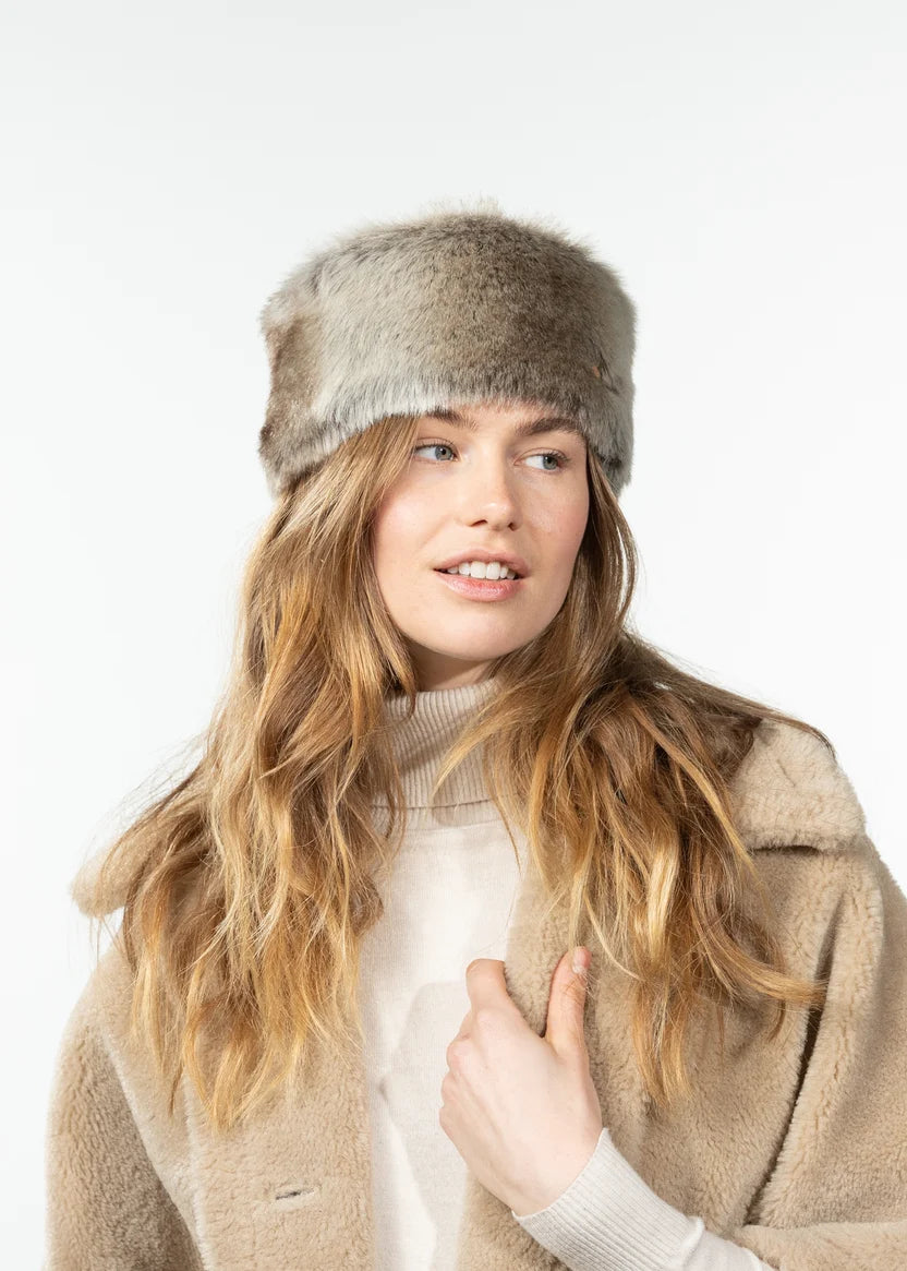 Barts Fur Headband in Heather Brown