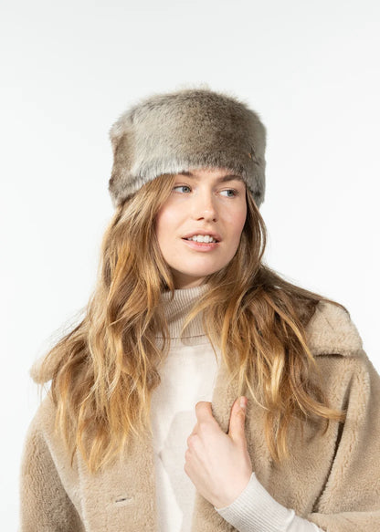 Barts Fur Headband in Heather Brown