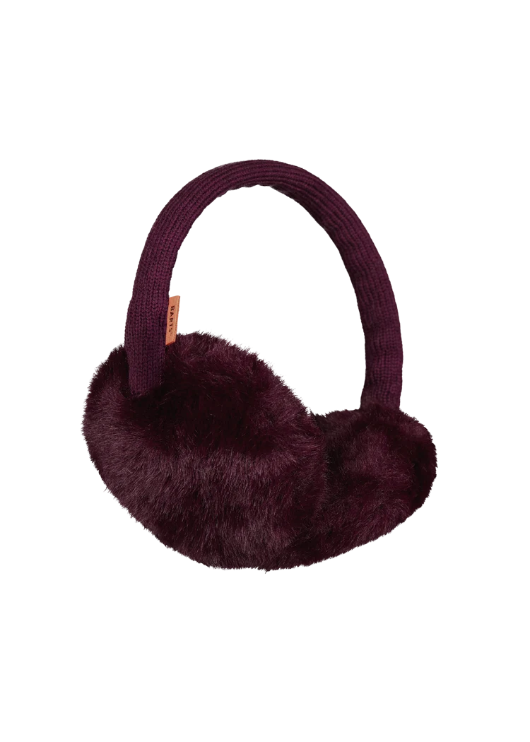 Barts Plush Earmuffs in Aubergine
