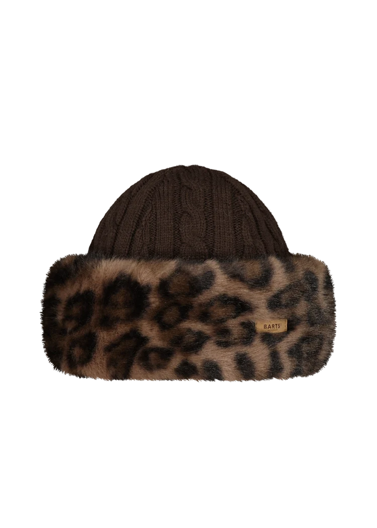 Barts Fur Cable Bandhat in Print Brown